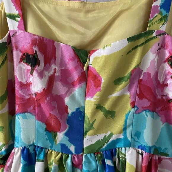 Eliza J New York Floral Size 4 with belt - Picture 6 of 10